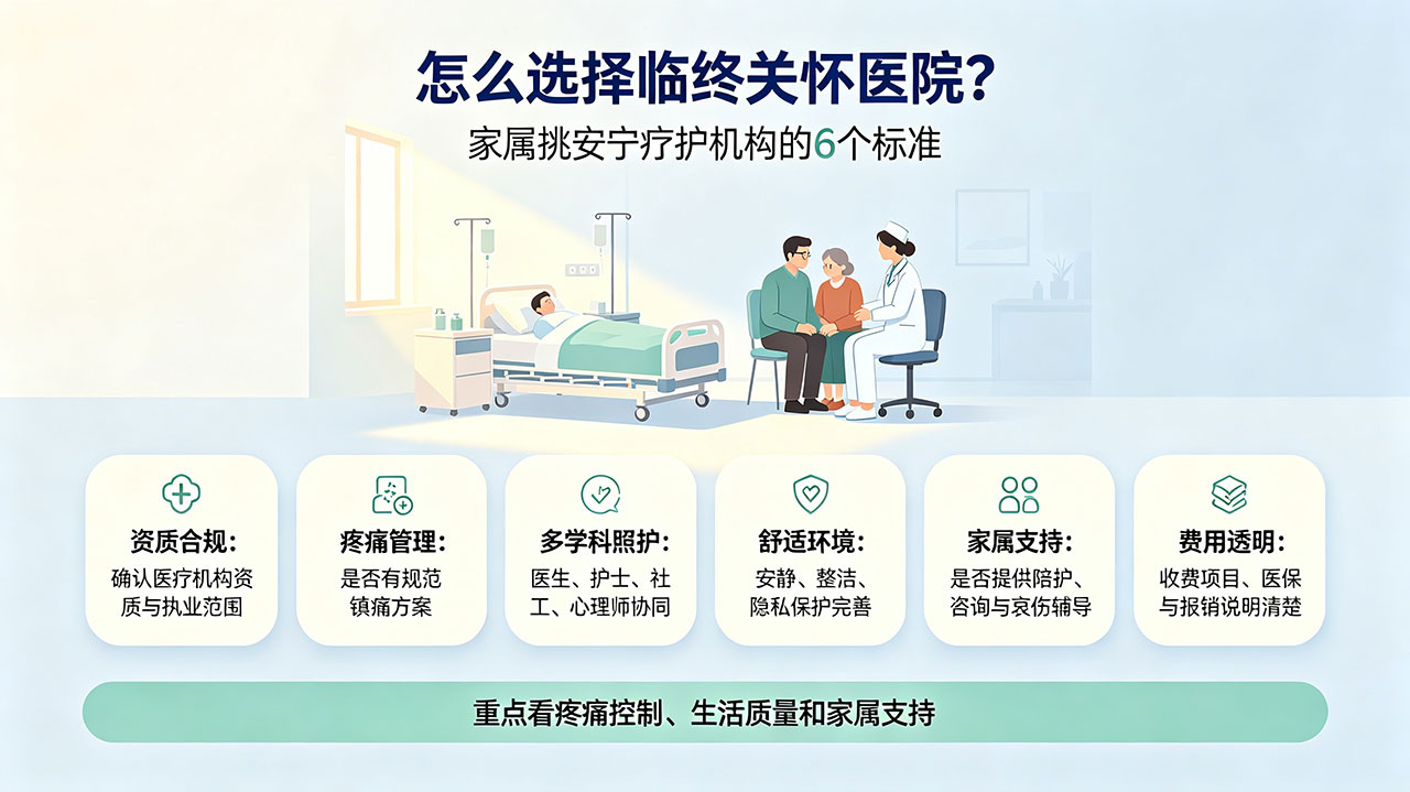怎么选择临终关怀医院?家属挑安宁疗护机构的6个标准