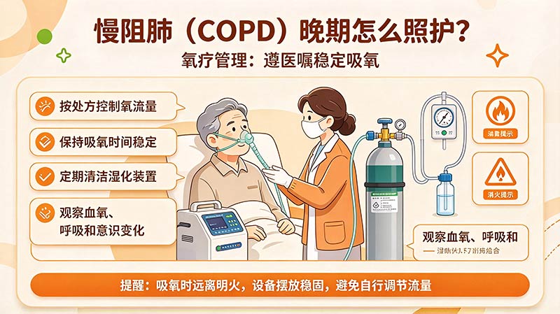慢阻肺（COPD）晚期怎么照护？喘憋、排痰与氧疗指南