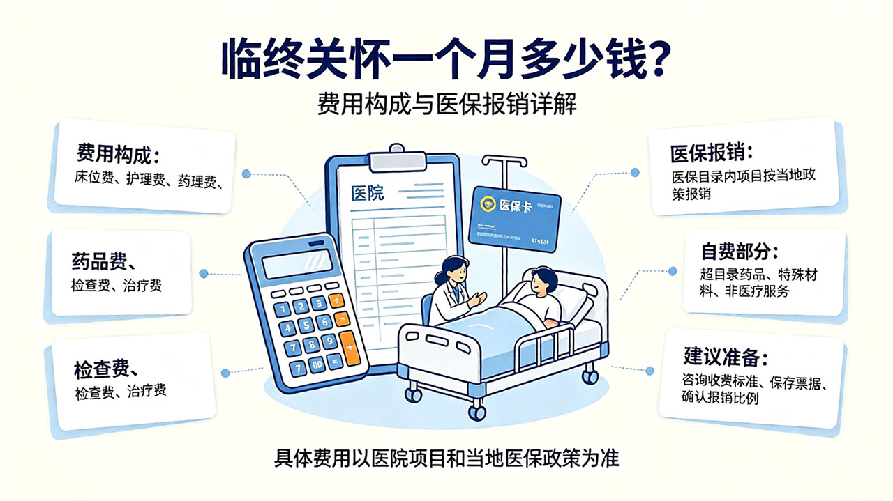 临终关怀一个月多少钱?费用构成与医保报销详解