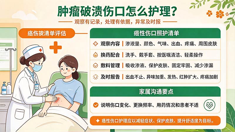 肿瘤破溃伤口怎么护理？癌性伤口的渗液、异味与出血处理