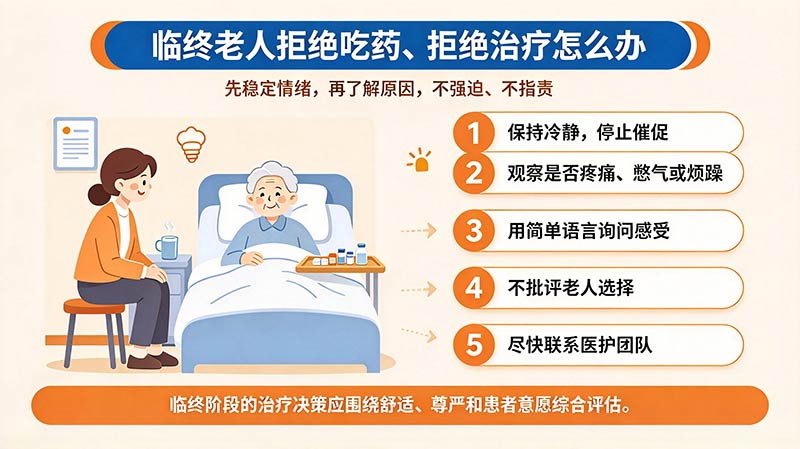 临终老人拒绝吃药、拒绝治疗怎么办？家属沟通与决策指南