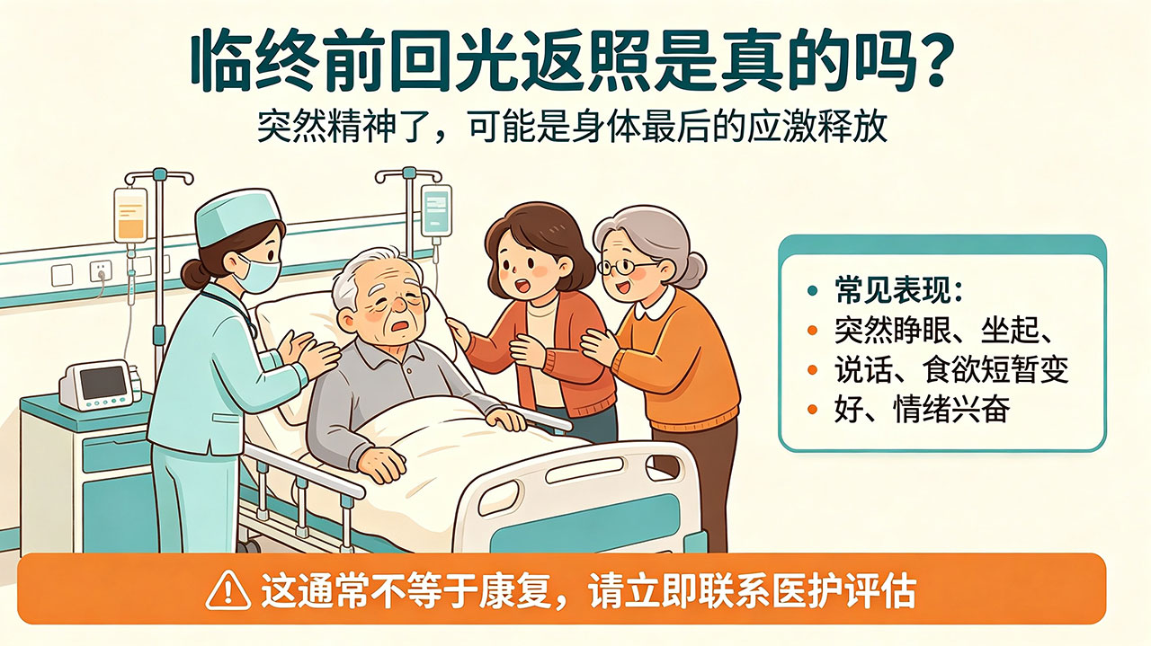 临终前回光返照是真的吗?突然精神了怎么回事