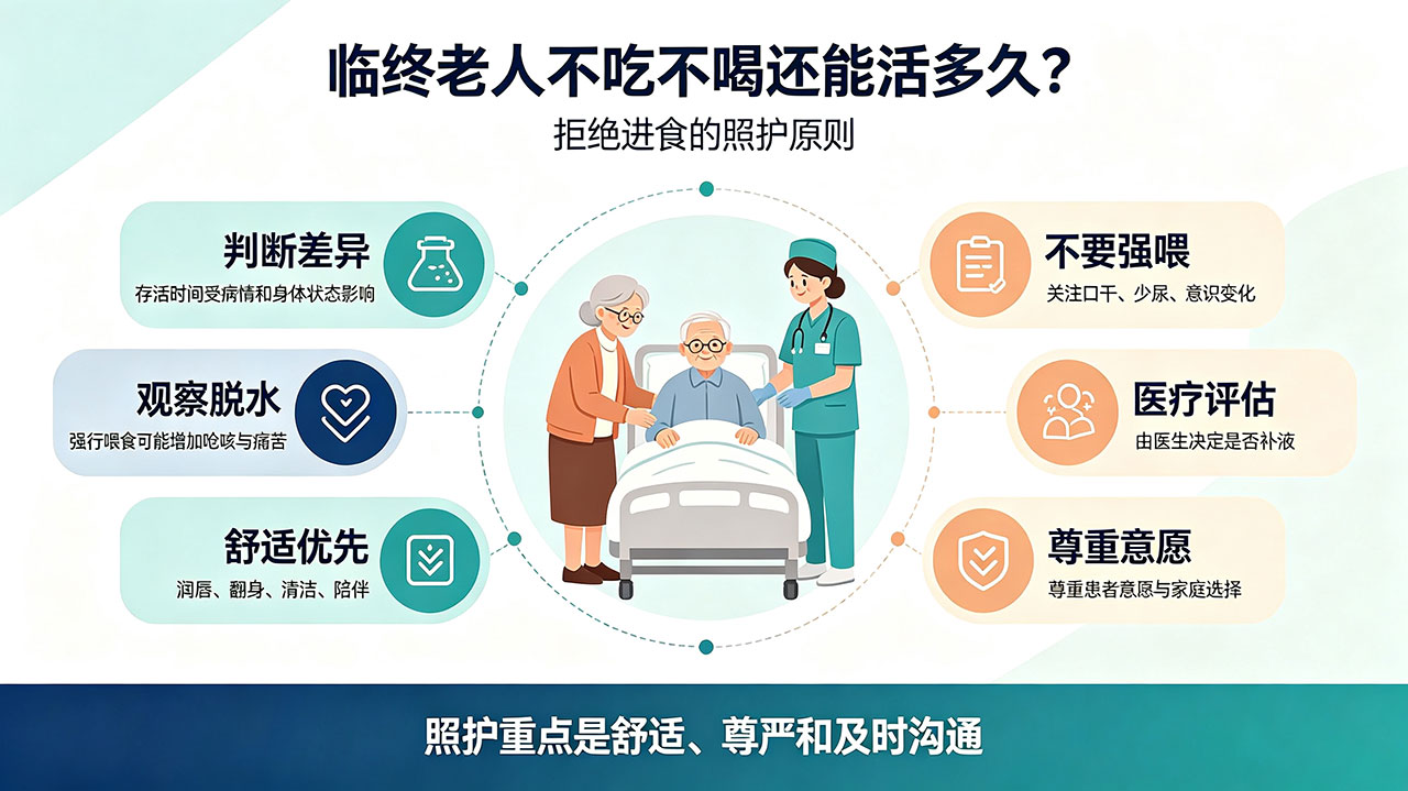 临终老人不吃不喝还能活多久?拒绝进食怎么办