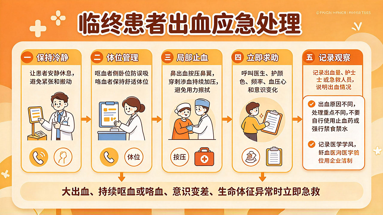 临终患者出血怎么办？呕血、咯血、皮下瘀斑与大出血应急