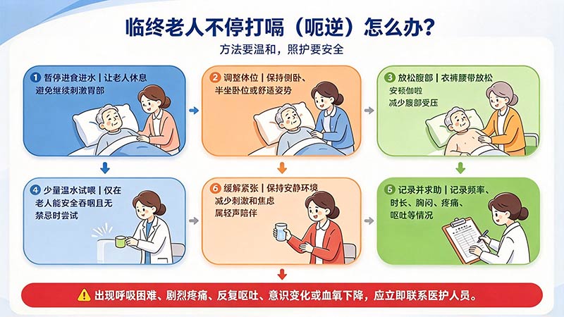 临终老人不停打嗝（呃逆）怎么办？原因与止嗝方法