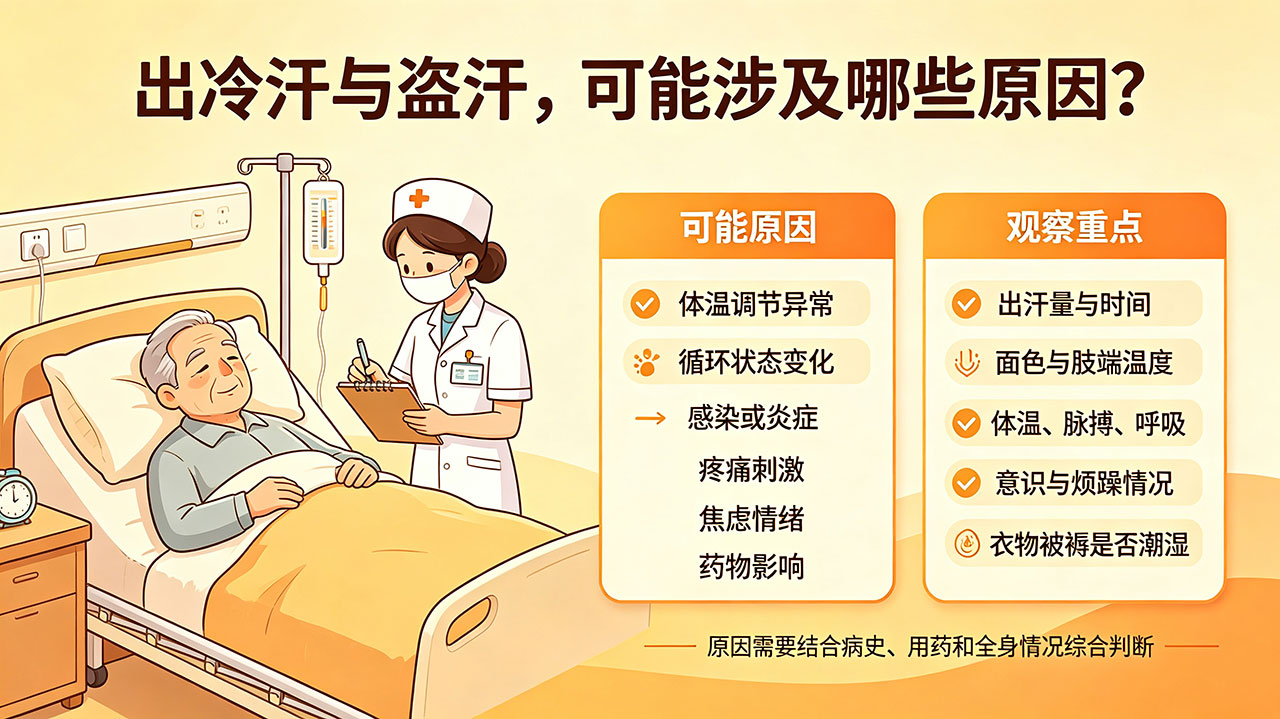 临终患者出冷汗、盗汗是怎么回事？出汗护理